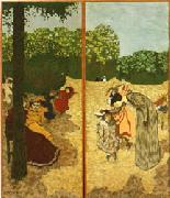 Edouard Vuillard Public Gardens.Little Girls Playing and The Examination oil painting picture wholesale